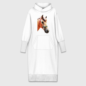 Платье удлиненное хлопок с принтом Лошадь в Белгороде,  |  | абстракция | конь | лошадка | лошадь