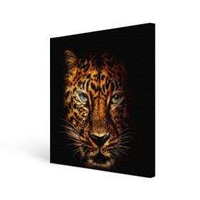 Холст квадратный с принтом Ягуар в Белгороде, 100% ПВХ |  | гепард | кошка | леопард | охотник | тигр | хищник | ягуар