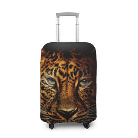 Чехол для чемодана 3D с принтом Ягуар в Белгороде, 86% полиэфир, 14% спандекс | двустороннее нанесение принта, прорези для ручек и колес | гепард | кошка | леопард | охотник | тигр | хищник | ягуар