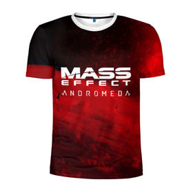 Мужская футболка 3D спортивная с принтом mass effect andromeda в Белгороде, 100% полиэстер с улучшенными характеристиками | приталенный силуэт, круглая горловина, широкие плечи, сужается к линии бедра | 