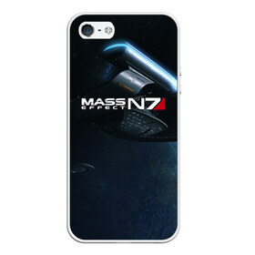 Чехол для iPhone 5/5S матовый с принтом MASS EFFECT N7 в Белгороде, Силикон | Область печати: задняя сторона чехла, без боковых панелей | amdromeda initiative | andromeda | game | gun | hemet | n7 | rifle | ryder | soldier | space | star | weapon