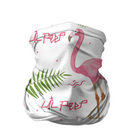 Бандана-труба 3D с принтом Lil Peep pink flamingo в Белгороде, 100% полиэстер, ткань с особыми свойствами — Activecool | плотность 150‒180 г/м2; хорошо тянется, но сохраняет форму | Тематика изображения на принте: benz truck | girls. pink | gustav hr | hip hop | lil | lil peep | peep | rap | лил | лилпип | листья | пальма | пальмы | пип | розовый | рэп | фламинго | хип хоп | эмо | эмо реп