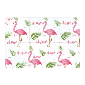 Магнитный плакат 3Х2 с принтом Lil Peep pink flamingo в Белгороде, Полимерный материал с магнитным слоем | 6 деталей размером 9*9 см | benz truck | girls. pink | gustav hr | hip hop | lil | lil peep | peep | rap | лил | лилпип | листья | пальма | пальмы | пип | розовый | рэп | фламинго | хип хоп | эмо | эмо реп