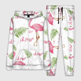 Женский костюм 3D с принтом Lil Peep pink flamingo в Белгороде,  |  | benz truck | girls. pink | gustav hr | hip hop | lil | lil peep | peep | rap | лил | лилпип | листья | пальма | пальмы | пип | розовый | рэп | фламинго | хип хоп | эмо | эмо реп