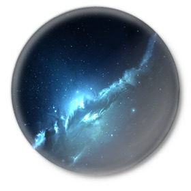 Значок с принтом ATLANTIS NEBULA в Белгороде,  металл | круглая форма, металлическая застежка в виде булавки | Тематика изображения на принте: galaxy | nebula | space | star | абстракция | вселенная | галактика | звезда | звезды | космический | планеты
