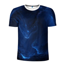 Мужская футболка 3D спортивная с принтом Звёздное небо в Белгороде, 100% полиэстер с улучшенными характеристиками | приталенный силуэт, круглая горловина, широкие плечи, сужается к линии бедра | galaxy | nebula | space | star | абстракция | вселенная | галактика | звезда | звезды | космический | планеты