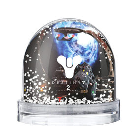 Снежный шар с принтом DESTINY 2 в Белгороде, Пластик | Изображение внутри шара печатается на глянцевой фотобумаге с двух сторон | action | destiny | destiny 2 | fantasy | game | hunter | online | titan | traveller | warlock | игры | космос | шутер