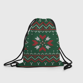 Рюкзак-мешок 3D с принтом Ugly Sweater в Белгороде, 100% полиэстер | плотность ткани — 200 г/м2, размер — 35 х 45 см; лямки — толстые шнурки, застежка на шнуровке, без карманов и подкладки | 