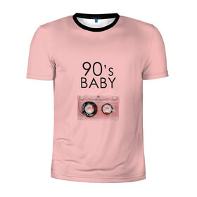 Мужская футболка 3D спортивная с принтом 90-е в Белгороде, 100% полиэстер с улучшенными характеристиками | приталенный силуэт, круглая горловина, широкие плечи, сужается к линии бедра | mtv | music | детство | дискотека | кассета | музыка | перестройка | ретро | ссср