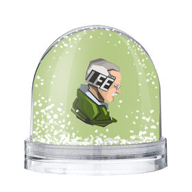 Снежный шар с принтом STAN LEE. в Белгороде, Пластик | Изображение внутри шара печатается на глянцевой фотобумаге с двух сторон | Тематика изображения на принте: marvel | знаменитость | личность | паук | портрет | рисунок | стэн ли | текстура | человек