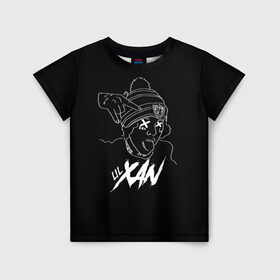 Детская футболка 3D с принтом Lil Xan в Белгороде, 100% гипоаллергенный полиэфир | прямой крой, круглый вырез горловины, длина до линии бедер, чуть спущенное плечо, ткань немного тянется | Тематика изображения на принте: lil xan | лил зан