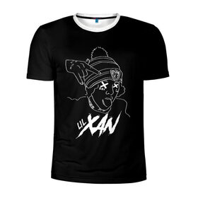 Мужская футболка 3D спортивная с принтом Lil Xan в Белгороде, 100% полиэстер с улучшенными характеристиками | приталенный силуэт, круглая горловина, широкие плечи, сужается к линии бедра | lil xan | лил зан
