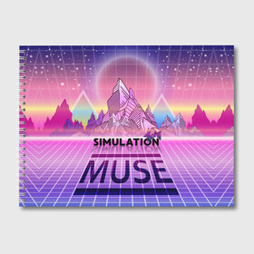 Альбом для рисования с принтом Simulation Theory Muse в Белгороде, 100% бумага
 | матовая бумага, плотность 200 мг. | matthew bellamy | muse | simulation theory | мьюз | мэт бэллами | мэтью беллами