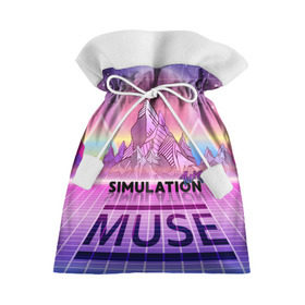 Подарочный 3D мешок с принтом Simulation Theory. Muse в Белгороде, 100% полиэстер | Размер: 29*39 см | matthew bellamy | muse | simulation theory | мьюз | мэт бэллами | мэтью беллами