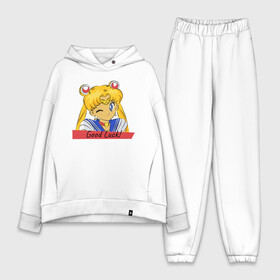 Женский костюм хлопок Oversize с принтом Sailor Moon Good Luck в Белгороде,  |  | good luck | goodluck | sailor moon | sailormoon | мультик | мультяшка | надпись | сейлор мун | сейлормун | сэйлормун | удачи