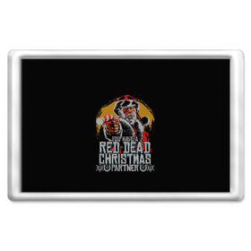 Магнит 45*70 с принтом Red Dead Christmas в Белгороде, Пластик | Размер: 78*52 мм; Размер печати: 70*45 | christmas | dead | gamer | john | marston | new | rdr | red | redemption | rockstar | shooter | western | xmas | year | вестерн | джон | марстон | рождество | шутер
