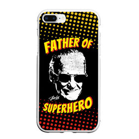 Чехол для iPhone 7Plus/8 Plus матовый с принтом Stan Lee Father of Superhero в Белгороде, Силикон | Область печати: задняя сторона чехла, без боковых панелей | Тематика изображения на принте: avengers | father | hero | hulk | iron | lee | man | stan | stan lee | stanlee | superhero | thor | анти | герой | железный | комиксы | лии | мстители | отец | стен | стенли | стэн ли | супер | супергероев | тор | халк | человек