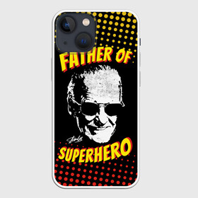 Чехол для iPhone 13 mini с принтом Stan Lee: Father of Superhero в Белгороде,  |  | avengers | father | hero | hulk | iron | lee | man | stan | stan lee | stanlee | superhero | thor | анти | герой | железный | комиксы | лии | мстители | отец | стен | стенли | стэн ли | супер | супергероев | тор | халк | человек