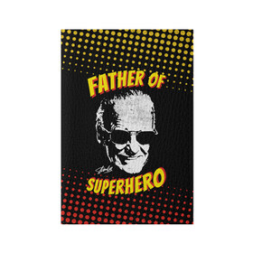 Обложка для паспорта матовая кожа с принтом Stan Lee: Father of Superhero в Белгороде, натуральная матовая кожа | размер 19,3 х 13,7 см; прозрачные пластиковые крепления | Тематика изображения на принте: avengers | father | hero | hulk | iron | lee | man | stan | stan lee | stanlee | superhero | thor | анти | герой | железный | комиксы | лии | мстители | отец | стен | стенли | стэн ли | супер | супергероев | тор | халк | человек