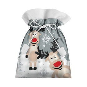 Подарочный 3D мешок с принтом Свитер с оленями в Белгороде, 100% полиэстер | Размер: 29*39 см | 2019 | валентина | вязанье | год | день святого | деревья | ели | ёлки | животные | зима | к | лесные | лучший | любовь | мода | молодёжная | новый год | олени | орнамент | подарок | поздравление | праздник