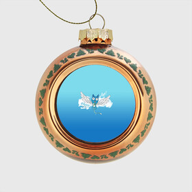Стеклянный ёлочный шар с принтом Happy Aye! (Fairy Tail) в Белгороде, Стекло | Диаметр: 80 мм | Тематика изображения на принте: anime | blue | cat | fairy tail | happy | аниме | кот | кошка | синий | хвост феи | хэппи