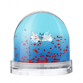 Водяной шар с принтом Happy Aye! (Fairy Tail) в Белгороде, Пластик | Изображение внутри шара печатается на глянцевой фотобумаге с двух сторон | anime | blue | cat | fairy tail | happy | аниме | кот | кошка | синий | хвост феи | хэппи