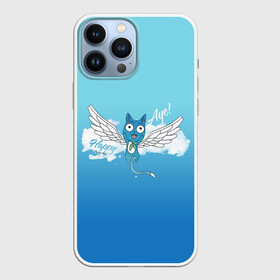 Чехол для iPhone 13 Pro Max с принтом Happy Aye (Fairy Tail) в Белгороде,  |  | Тематика изображения на принте: anime | blue | cat | fairy tail | happy | аниме | кот | кошка | синий | хвост феи | хэппи