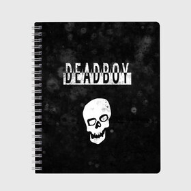 Тетрадь с принтом BONES DEADBOY SESH в Белгороде, 100% бумага | 48 листов, плотность листов — 60 г/м2, плотность картонной обложки — 250 г/м2. Листы скреплены сбоку удобной пружинной спиралью. Уголки страниц и обложки скругленные. Цвет линий — светло-серый
 | bones | boy | dead | deadboy | elmo | hdmi | hip | hop | kennedy | metal | rap | rapper | scream | sesh | seshollowaterboyz | skull | team | кеннеди | кости | костя | метал | рэп | рэпер | сеш | скрим | сэш | хип | хоп | череп | элмо