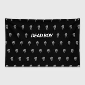 Флаг-баннер с принтом Bones Deadboy в Белгороде, 100% полиэстер | размер 67 х 109 см, плотность ткани — 95 г/м2; по краям флага есть четыре люверса для крепления | bones | boy | dead | deadboy | elmo | hdmi | hip | hop | kennedy | metal | rap | rapper | scream | sesh | seshollowaterboyz | skull | team | кеннеди | кости | костя | метал | рэп | рэпер | сеш | скрим | сэш | хип | хоп | череп | элмо