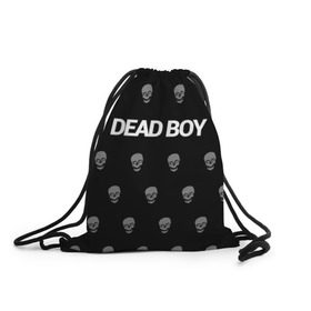 Рюкзак-мешок 3D с принтом Bones Deadboy в Белгороде, 100% полиэстер | плотность ткани — 200 г/м2, размер — 35 х 45 см; лямки — толстые шнурки, застежка на шнуровке, без карманов и подкладки | Тематика изображения на принте: bones | boy | dead | deadboy | elmo | hdmi | hip | hop | kennedy | metal | rap | rapper | scream | sesh | seshollowaterboyz | skull | team | кеннеди | кости | костя | метал | рэп | рэпер | сеш | скрим | сэш | хип | хоп | череп | элмо