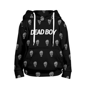 Детская толстовка 3D с принтом Bones Deadboy в Белгороде, 100% полиэстер | двухслойный капюшон со шнурком для регулировки, мягкие манжеты на рукавах и по низу толстовки, спереди карман-кенгуру с мягким внутренним слоем | Тематика изображения на принте: bones | boy | dead | deadboy | elmo | hdmi | hip | hop | kennedy | metal | rap | rapper | scream | sesh | seshollowaterboyz | skull | team | кеннеди | кости | костя | метал | рэп | рэпер | сеш | скрим | сэш | хип | хоп | череп | элмо