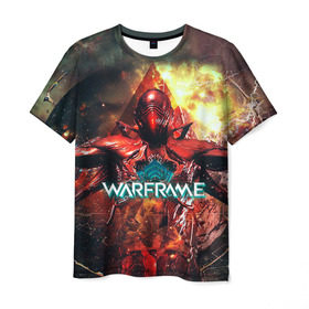Мужская футболка 3D с принтом Warframe #3 в Белгороде, 100% полиэфир | прямой крой, круглый вырез горловины, длина до линии бедер | prime | warframe | варфрейм | прайм | сталкер.