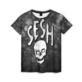 Женская футболка 3D с принтом SESH Team (Bones) в Белгороде, 100% полиэфир ( синтетическое хлопкоподобное полотно) | прямой крой, круглый вырез горловины, длина до линии бедер | bones | boy | dead | deadboy | elmo | hdmi | hip | hop | kennedy | metal | rap | rapper | scream | sesh | seshollowaterboyz | skull | team | кеннеди | кости | костя | метал | рэп | рэпер | сеш | скрим | сэш | хип | хоп | череп | элмо
