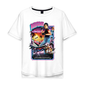 Мужская футболка хлопок Oversize с принтом Miami Connection в Белгороде, 100% хлопок | свободный крой, круглый ворот, “спинка” длиннее передней части | 80s | retro | retrowave | synthwave | фильм