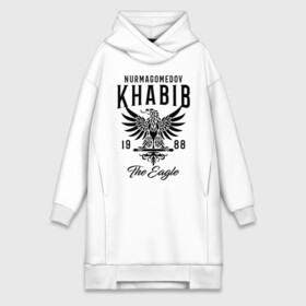 Платье-худи хлопок с принтом Хабиб Нурмагомедов в Белгороде,  |  | khabib nurmagomedov | mma | the eagle | ufc | боец | бои без правил | борьба | микс файт | мма | орёл | самбо | хабиб | хабиб нурмагомедов