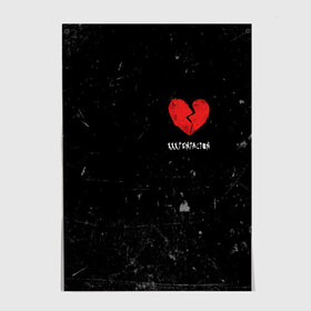 Постер с принтом XXXTentacion Red Broken Heart в Белгороде, 100% бумага
 | бумага, плотность 150 мг. Матовая, но за счет высокого коэффициента гладкости имеет небольшой блеск и дает на свету блики, но в отличии от глянцевой бумаги не покрыта лаком | broken | dead | heart | king | legend | music | rap | rapper | red | revenge | rip | xtentation | xxtennation | xxx | xxxtentacion | красное | мертв | музыка | память | разбитое | репер | рип | рэп | сердце | тентасьон | умер