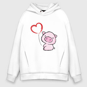 Мужское худи Oversize хлопок с принтом Pig Love в Белгороде, френч-терри — 70% хлопок, 30% полиэстер. Мягкий теплый начес внутри —100% хлопок | боковые карманы, эластичные манжеты и нижняя кромка, капюшон на магнитной кнопке | 2019 | cat | kitty | д | дед мороз | елка | желание | животные | зима | кабан | китти | кот | котенок | кошка | милый | мороз | настроение | новый год | пеппа | подарок | позитив | поросенок | праздник | радость