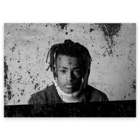 Поздравительная открытка с принтом XXXTentacion в Белгороде, 100% бумага | плотность бумаги 280 г/м2, матовая, на обратной стороне линовка и место для марки
 | broken | dead | heart | king | legend | music | rap | rapper | red | revenge | rip | xtentation | xxtennation | xxx | xxxtentacion | красное | мертв | музыка | память | разбитое | репер | рип | рэп | сердце | тентасьон | умер