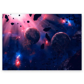 Поздравительная открытка с принтом КОСМОС в Белгороде, 100% бумага | плотность бумаги 280 г/м2, матовая, на обратной стороне линовка и место для марки
 | galaxy | nebula | space | star | абстракция | вселенная | галактика | звезда | звезды | космический | планеты