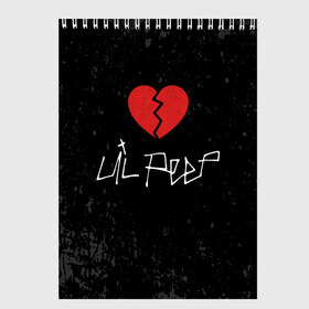 Скетчбук с принтом Lil Peep Broken Heart в Белгороде, 100% бумага
 | 48 листов, плотность листов — 100 г/м2, плотность картонной обложки — 250 г/м2. Листы скреплены сверху удобной пружинной спиралью | broken | dead | heart | lil | lil peep | lilpeep | music | peep | pump | rap | rapper | red | rip | густав | красное | лил | лил пип | лилпип | мертв | память | пип | разбитое | рип | рэп | рэпер | сердечко | сердце | умер | эмо