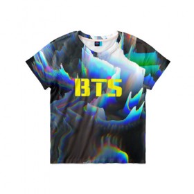 Детская футболка 3D с принтом BTS в Белгороде, 100% гипоаллергенный полиэфир | прямой крой, круглый вырез горловины, длина до линии бедер, чуть спущенное плечо, ткань немного тянется | Тематика изображения на принте: bangtan boys | music | бангтан бойс | бтс | корея | музыка | парни | поп музыка