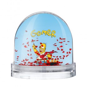 Водяной шар с принтом Гомер в Белгороде, Пластик | Изображение внутри шара печатается на глянцевой фотобумаге с двух сторон | gomer | simpsons | барбекю | гомер | симпсон