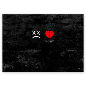 Поздравительная открытка с принтом Lil Peep RIP в Белгороде, 100% бумага | плотность бумаги 280 г/м2, матовая, на обратной стороне линовка и место для марки
 | broken | dead | heart | lil | lil peep | lilpeep | music | peep | pump | rap | rapper | red | rip | густав | красное | лил | лил пип | лилпип | мертв | память | пип | разбитое | рип | рэп | рэпер | сердечко | сердце | умер | эмо