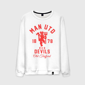 Мужской свитшот хлопок с принтом Манчестер Юнайтед в Белгороде, 100% хлопок |  | manchester | manchester united | mufc | red devils | красные дьяволы | манчестер | манчестер юнайтед | фанатская | футбольная | футбольный клуб | юнайтед