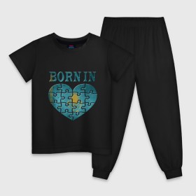 Детская пижама хлопок с принтом Рожден в Казахстане в Белгороде, 100% хлопок |  брюки и футболка прямого кроя, без карманов, на брюках мягкая резинка на поясе и по низу штанин
 | Тематика изображения на принте: 