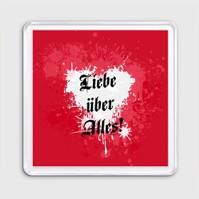 Магнит 55*55 с принтом Любовь превыше всего в Белгороде, Пластик | Размер: 65*65 мм; Размер печати: 55*55 мм | deutschland | germany | heart | herz | liebe | love | жизнь | империя | любовь | отношения | пафос | протест | сердце