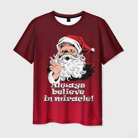 Мужская футболка 3D с принтом Всегда верь в чудо! в Белгороде, 100% полиэфир | прямой крой, круглый вырез горловины, длина до линии бедер | creative | design | holiday | merry christmas | russia | style | дизайн | креатив | новый год | праздник | рождество | россия | чудо