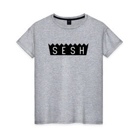 Женская футболка хлопок с принтом BONES SESH в Белгороде, 100% хлопок | прямой крой, круглый вырез горловины, длина до линии бедер, слегка спущенное плечо | 