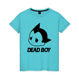 Женская футболка хлопок с принтом DEAD BOY   BONES в Белгороде, 100% хлопок | прямой крой, круглый вырез горловины, длина до линии бедер, слегка спущенное плечо | bones | cloudrap | dead | deadboy | logo | music | rap | sesh | боунс | клаудреп | кости | лого | музыка | реп