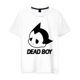 Мужская футболка хлопок с принтом DEAD BOY   BONES в Белгороде, 100% хлопок | прямой крой, круглый вырез горловины, длина до линии бедер, слегка спущенное плечо. | bones | cloudrap | dead | deadboy | logo | music | rap | sesh | боунс | клаудреп | кости | лого | музыка | реп